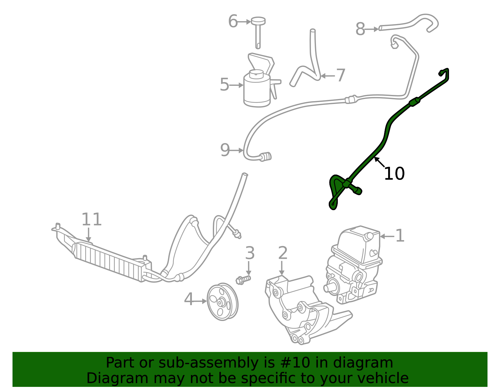 2007-2025 GM Power Brake Booster Outlet Hose Assembly Replaced by ...
