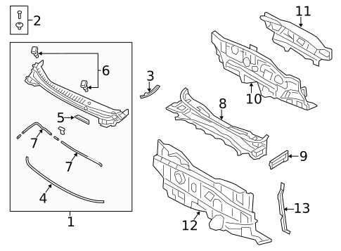 Cowl for 2017 Hyundai Elantra GT #0