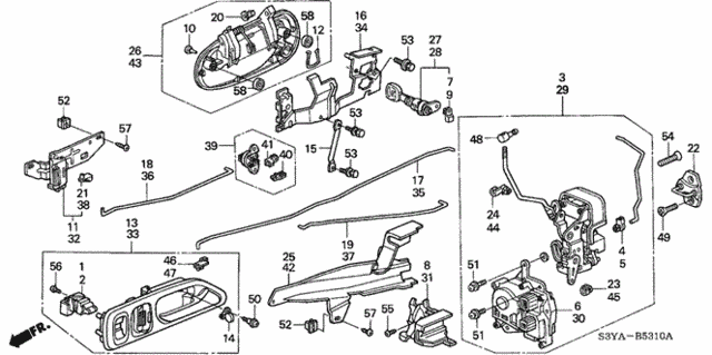 Door Locks - Outer Handle for 2005 Honda Insight #0