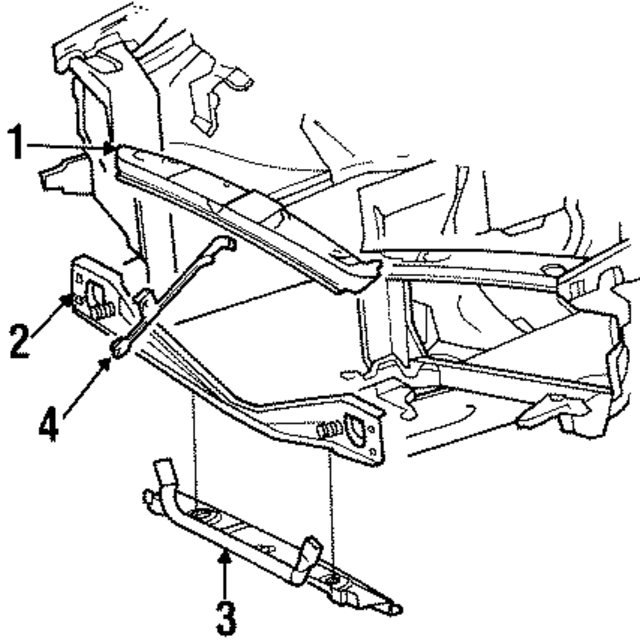 1266203286 - Cooling System: Lower Support for Mercedes-Benz Image
