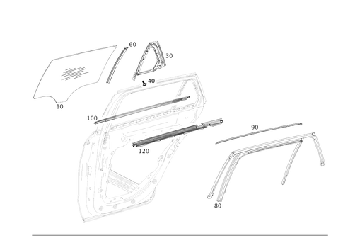 Rear Door Window System for 2021 Mercedes-Benz GLC63 AMG #0