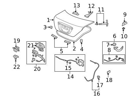Trunk for 2006 Acura RL #0