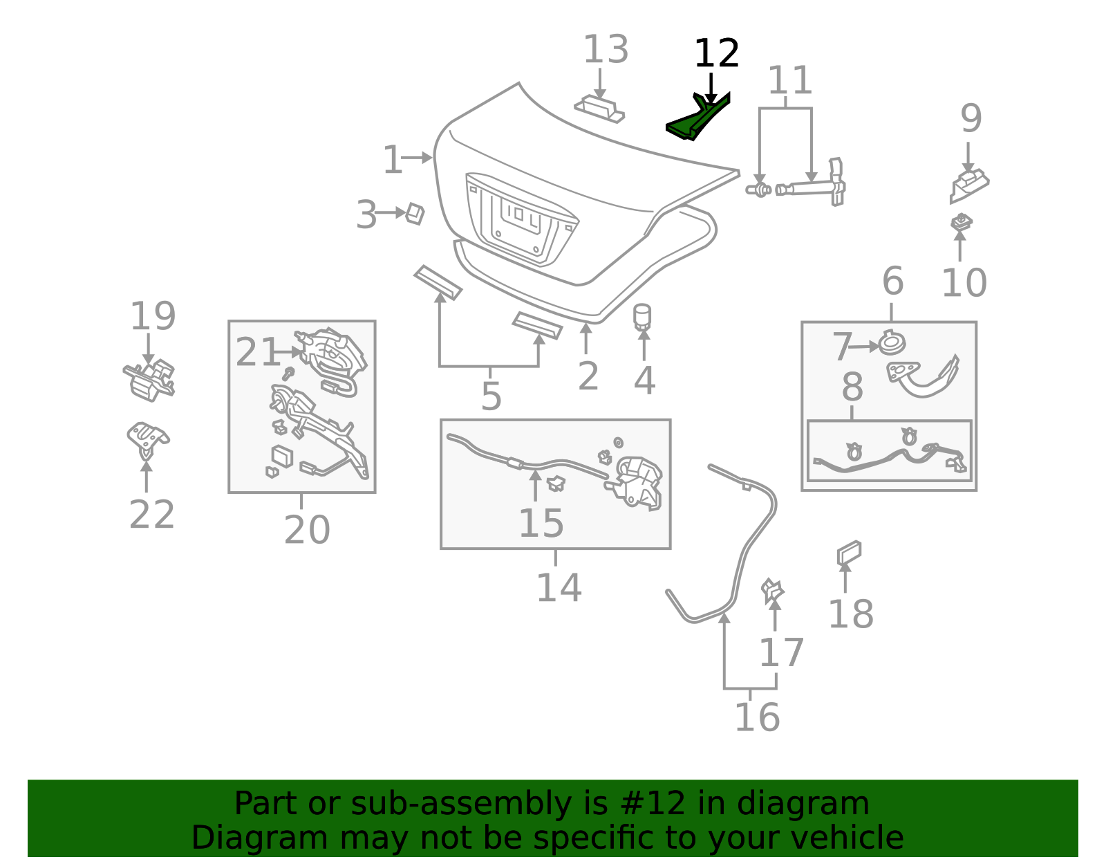 2005-2012 Acura RL Channel Cover 74491-SJA-A00 | OEM Parts Online