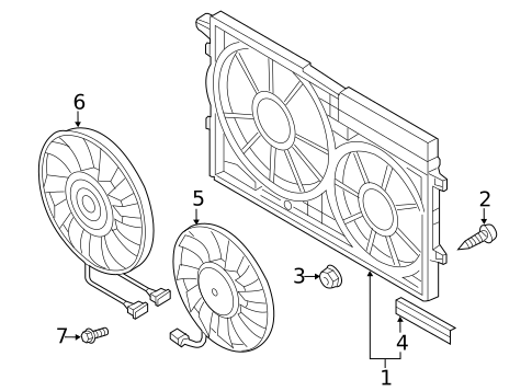 Cooling Fan for 2019 Volkswagen Passat #0