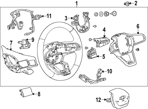 Steering Wheel & Trim for 2025 Chevrolet Suburban #6