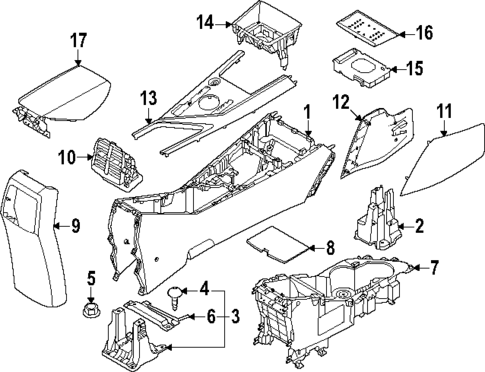 Center Console for 2023 Kia Niro #0