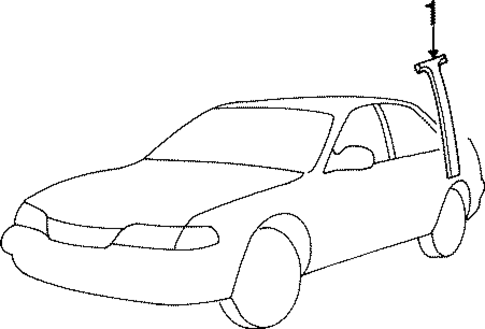 Exterior Trim - Pillars for 1998 Hyundai Sonata #0