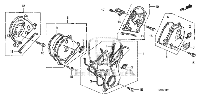 Timing Belt Cover for 2010 Honda Accord #0