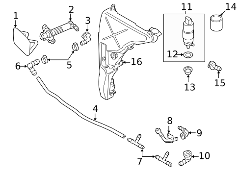 Headlamp Washers/Wipers for 2012 Audi A6 #0