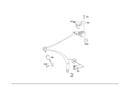 Rear Seat Safety Belt for 2006 Mercedes-Benz CLS55 AMG #0