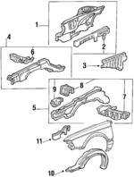 61140SA5671 - : 1985 Honda Accord - Splash Shield for Honda: Accord Image