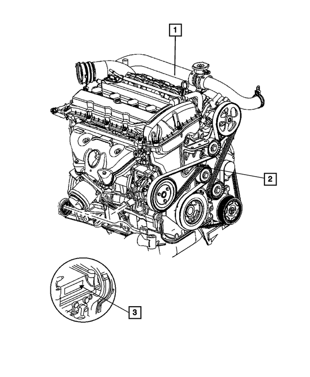 4884601AE - 2.0L Gas; Engine: Long Block Engine for Mopar Image