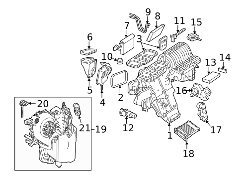 Evaporator & Heater Components for 2007 Mercedes-Benz R 63 AMG&reg; #0