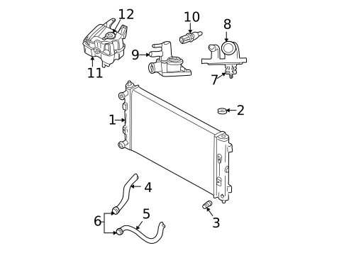 Radiator & Components for 2003 Chrysler Sebring #1
