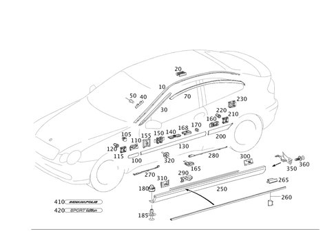Outside Attachment Parts for 2002 Mercedes-Benz C230 #0