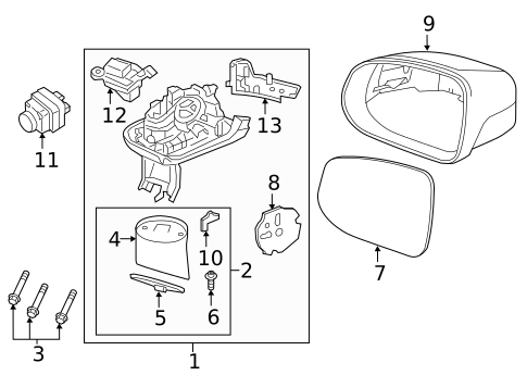 Outside Mirrors for 2019 Volvo XC90 #1