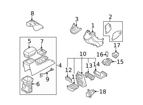 Center Console for 2009 Kia Rondo #0