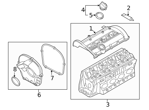 Valve & Timing Covers for 2011 Audi A5 Quattro #0