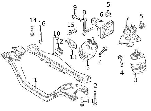 Engine & Trans Mounting for 2012 Porsche Cayenne #0