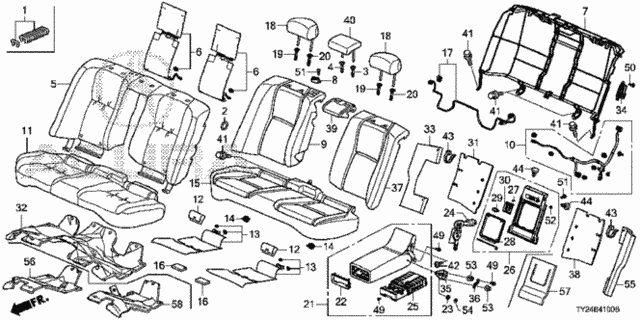 Rear Seat for 2015 Acura RLX #0