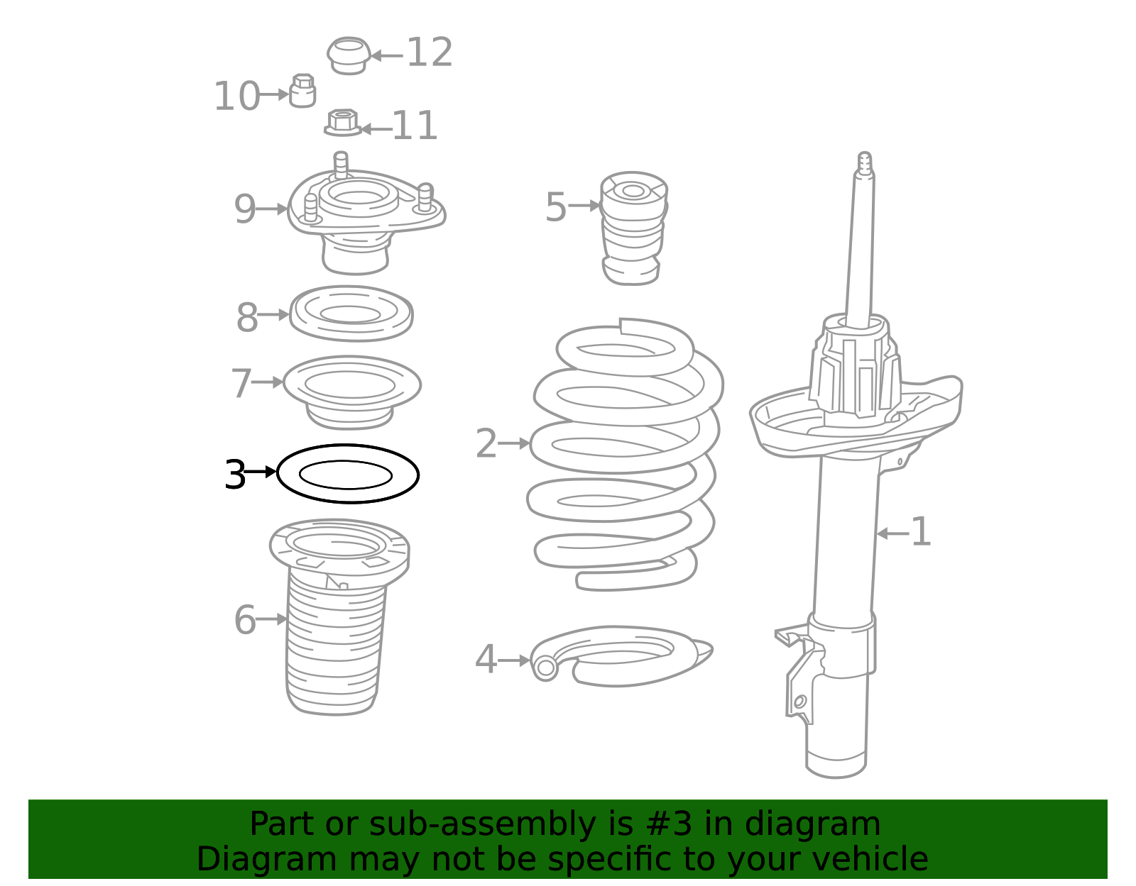 51404-T6Z-A01 - 2016-2025 Honda - Rubber Front Spring (Upper