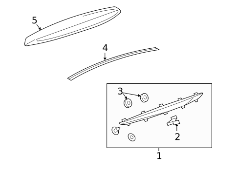 High Mounted Stop Lamp for 2009 Cadillac SRX #0