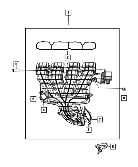 Manifolds and Vacuum Fittings for 2011 Dodge Avenger #1