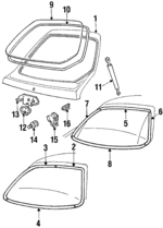 E6FZ6742404AA - Body: Reveal Molding for Ford: EXP Image