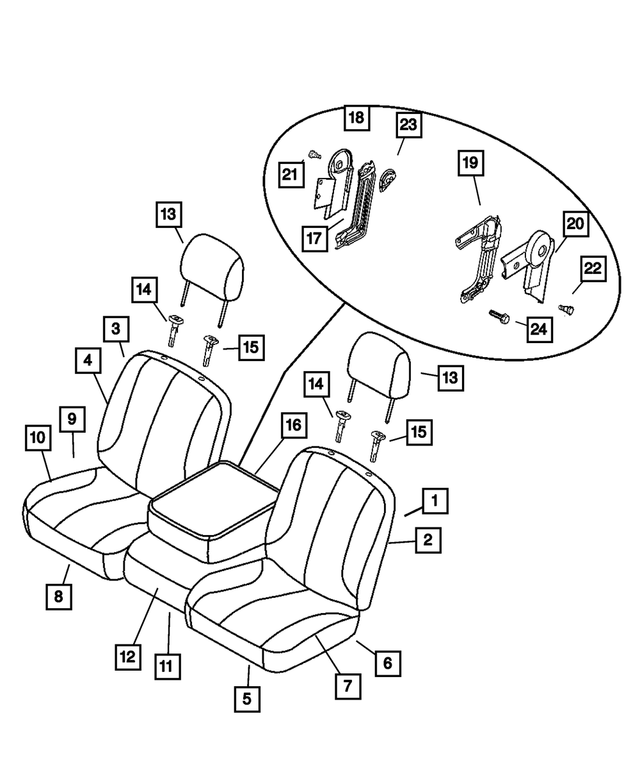 5183034AA - Interior Trim: Front Seat Frame for Mopar Image