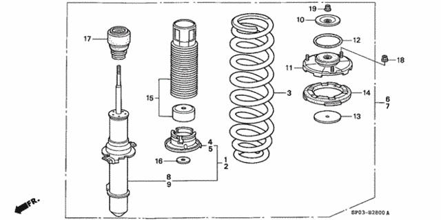 Front Shock Absorber for 1993 Acura Legend #0
