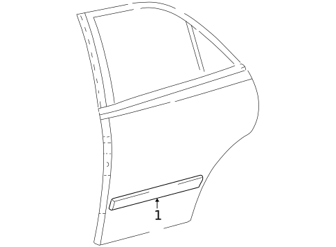 Exterior Trim - Rear Door for 2001 Lexus IS300 #0