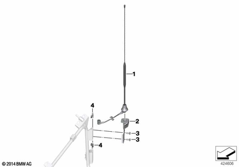 Radio Antenna for 2016 BMW-Motorrad R 1200 RT #1