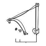 20386085859C94 - Body: Lap &amp; Shoulder Belt for Mercedes-Benz Image