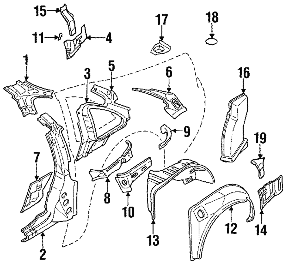 1990-1996 Nissan 300ZX Rear Support Reinforcement 77578