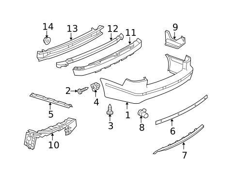 Bumper & Components - Rear for 2005 Saab 9-5 #3