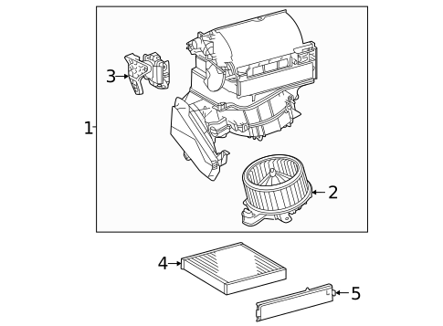 Blower Motor & Fan for 2018 Toyota Mirai #0