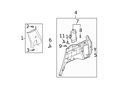 Interior Trim - Quarter Panels for 2005 Saturn Vue #0