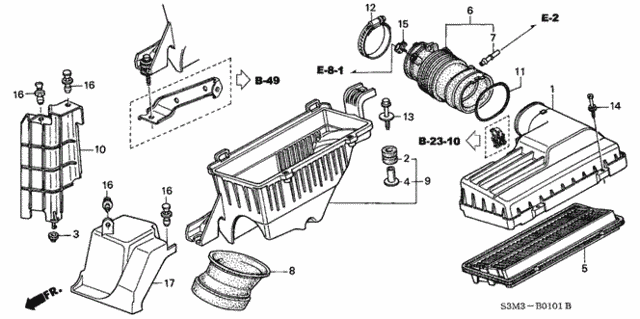 Air Flow Tube (2) for 2002 Acura CL #0