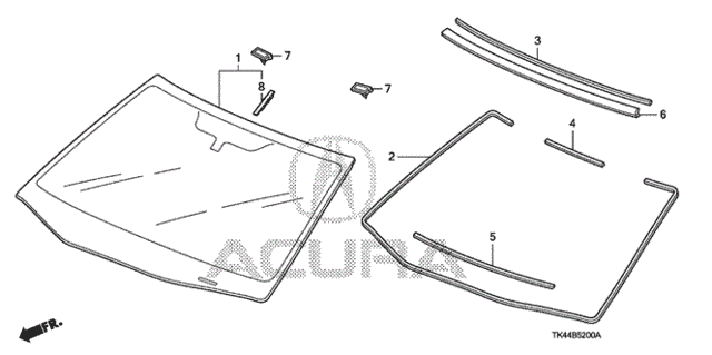 Front Windshield for 2011 Acura TL #0