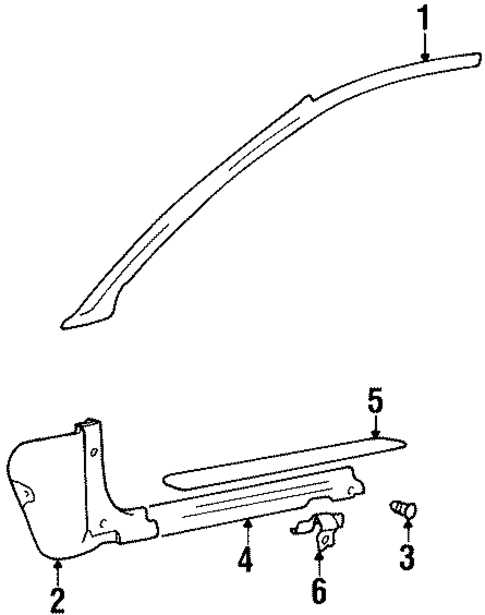 Interior Trim - Pillars for 2001 Hyundai Tiburon #0