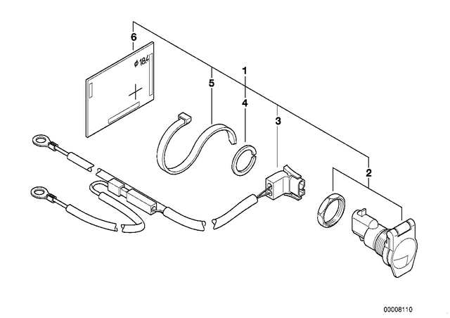 61131391630 - General Electrical System: Plug-in Socket -  for BMW-Motorrad Image