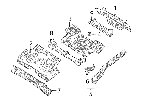 Rear Body & Floor for 2010 Saab 9-3X #0