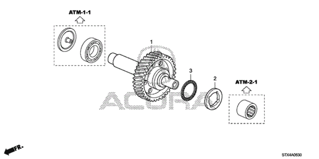 AT Idle Shaft (6AT) for 2011 Acura MDX #0