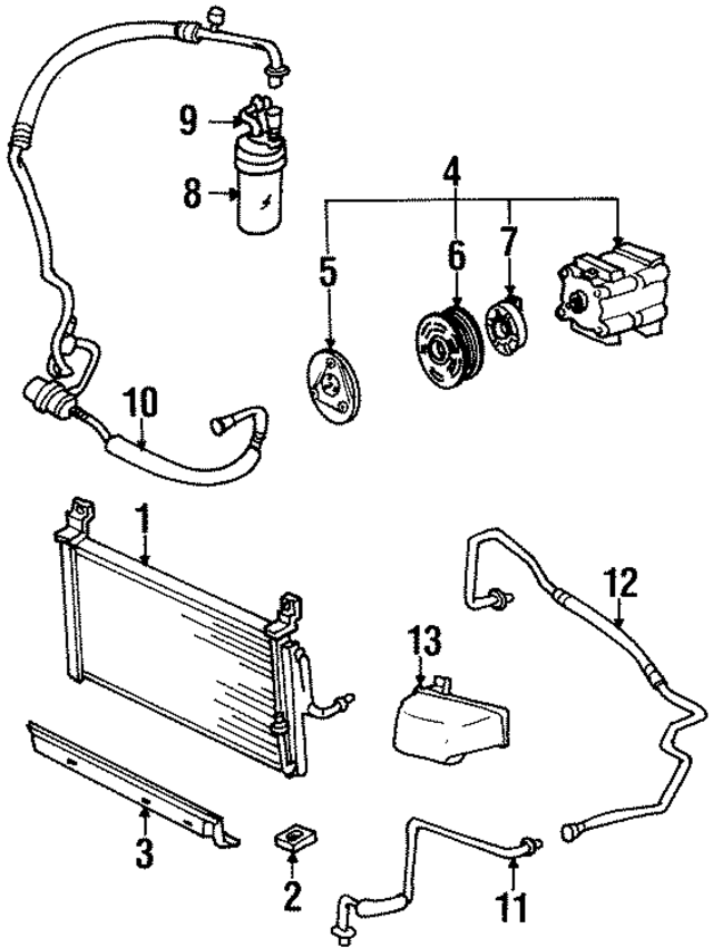 YC2465 - HVAC: Compressor for Ford: Escort | Mercury: Tracer Image