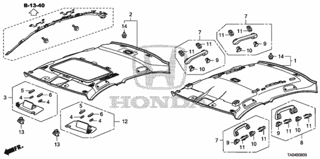 Roof Lining for 2010 Honda Accord #0