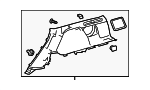 84619TJBA04ZA - Body: Lower Quarter Trim for Acura: RDX Image