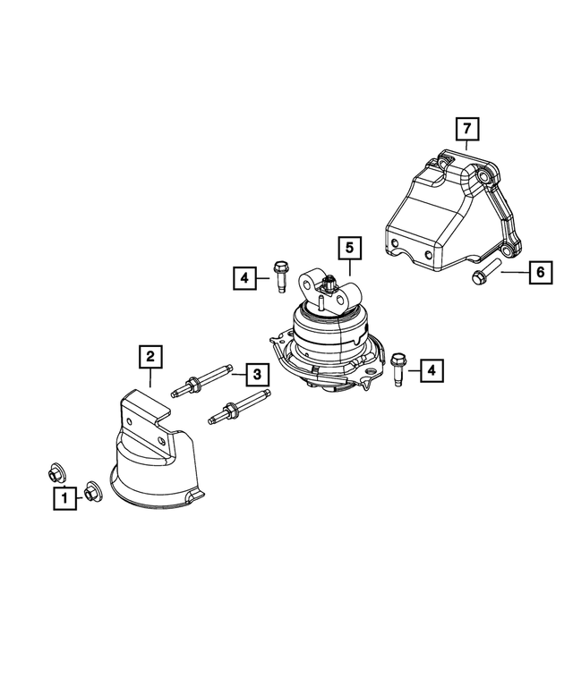 5090026AA - 3.6L Gas; Engine: Engine Mount Heat Shield for Mopar Image image