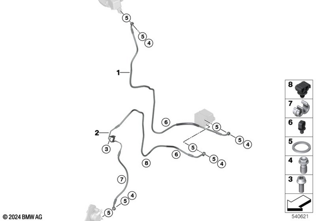 11448562863 - Brakes: Hexagon Socket Screw with Flange - M6X16-8.8-ZNNIV for BMW-Motorrad Image