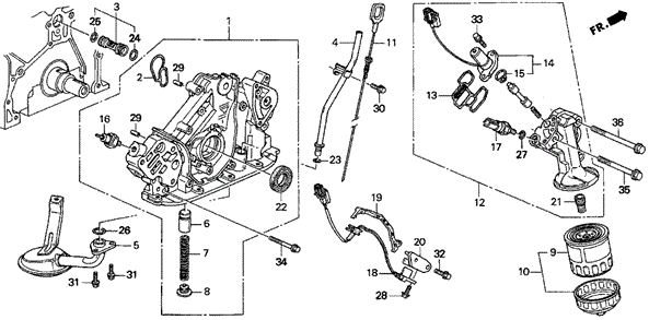Oil Pump - Oil Strainer (2) for 1998 Acura CL #0