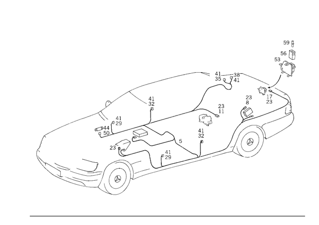 1404409235 - Electrical System: Wiring Harness for Mercedes-Benz: 400SEL, 500SEL, 600SEL Image image